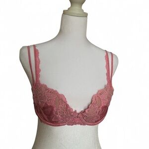 Vintage Y2K Victoria's Secret Pink Lace Underwire Bra